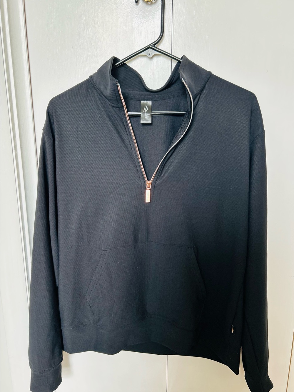 Skechers Black Quarter-Zip Pullover with Rose-Gold Zipper